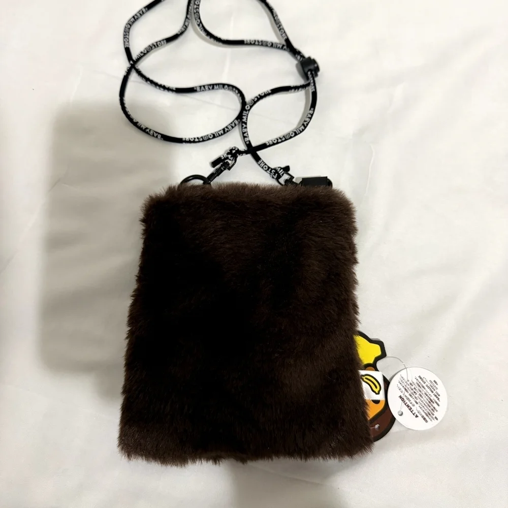Bape Baby Milo Brown Fur Side Bag